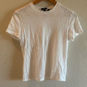 Theory White Crew Neck T-Shirt, medium